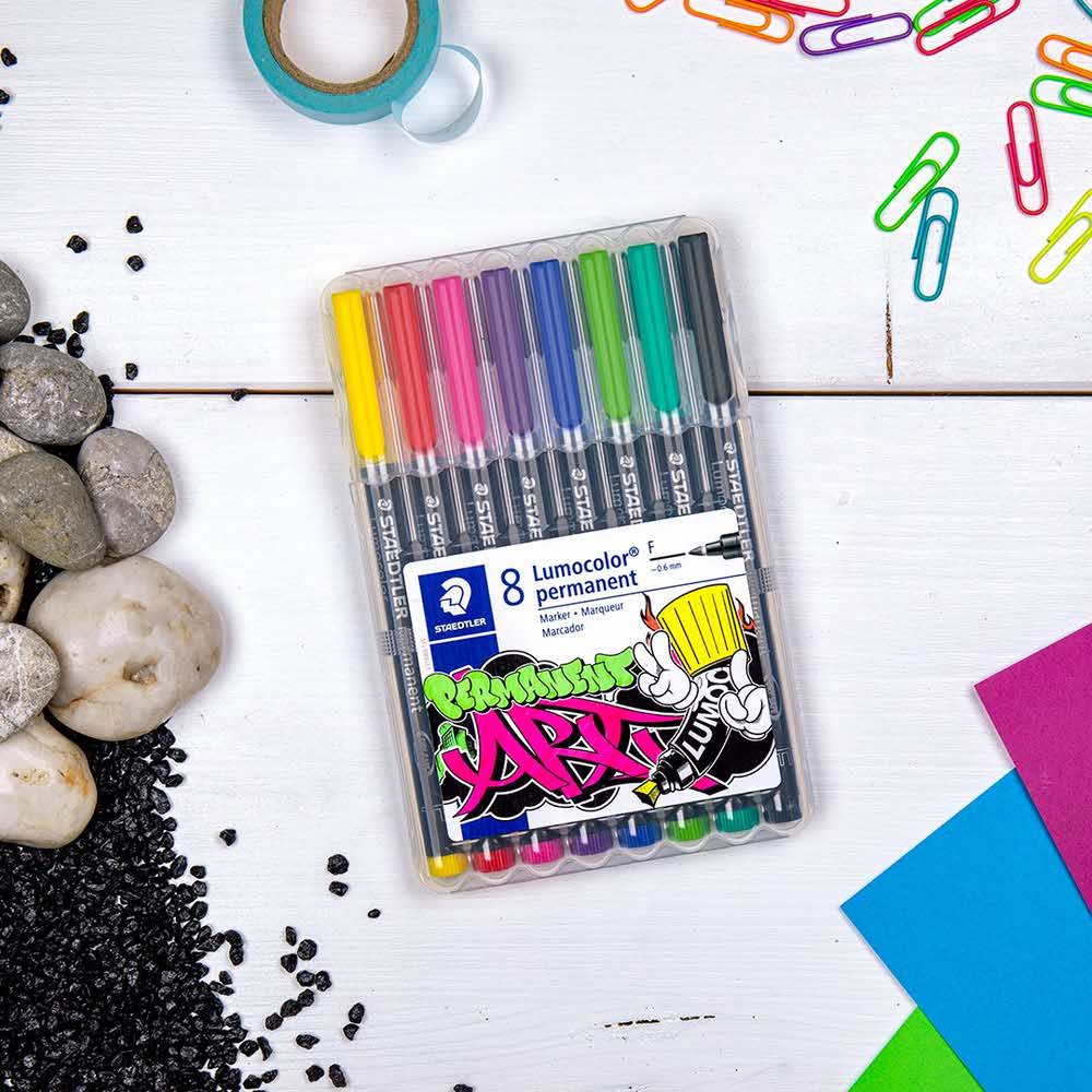 Staedtler, Foliopis wodoodporny Lumocolor, F, 8 kolorów, w etui S 318 WP8 - obrazek 9