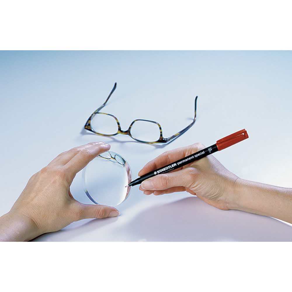 Staedtler, Foliopis wodoodporny Lumocolor special, czerwony, F S 319 F-2 - obrazek 3