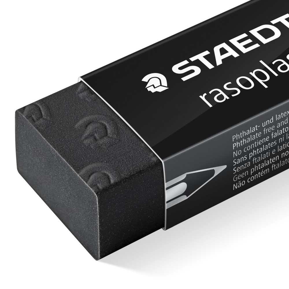 Staedtler, Gumka Rasoplast, 65x23x13 mm, czarna S 526 B20-9 - obrazek 2