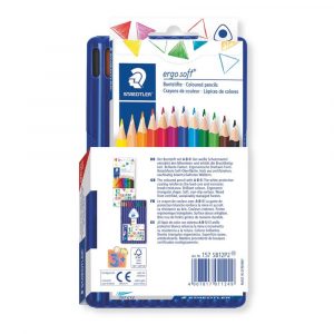 Staedtler, Kredki ołówkowe ergosoft, trójkątne, 12+12 kolorów, w etui S 157 SB12P2