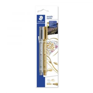 Staedtler, Marker metaliczny Metallic, okrągła końcówka, 2 kolory S 8323 BK2