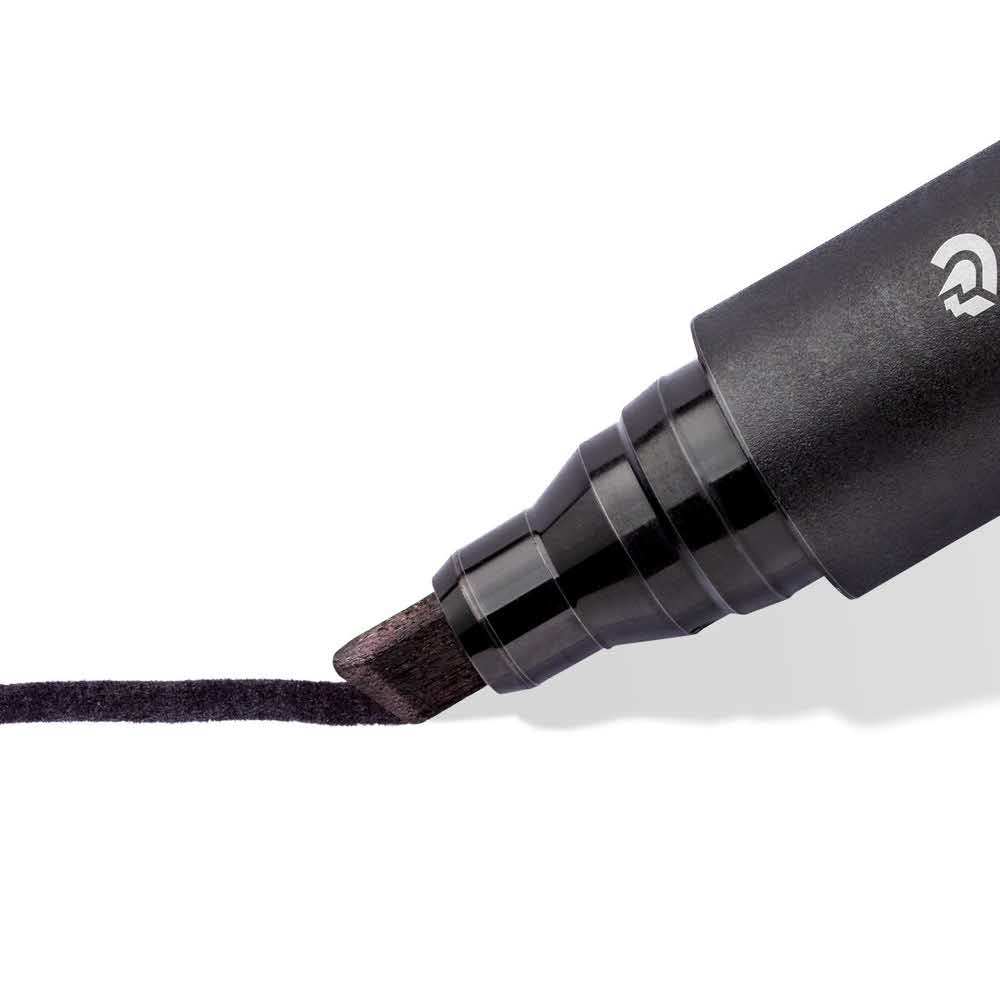 Staedtler, Marker wodoodporny Lumocolor, ścięty, 4 kolory, w etui S 350 WP4 - obrazek 4