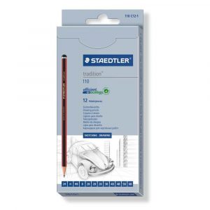Staedtler, Ołówek sześciokątny tradition, 6B do 2H, 12 szt. S 110 C12-1