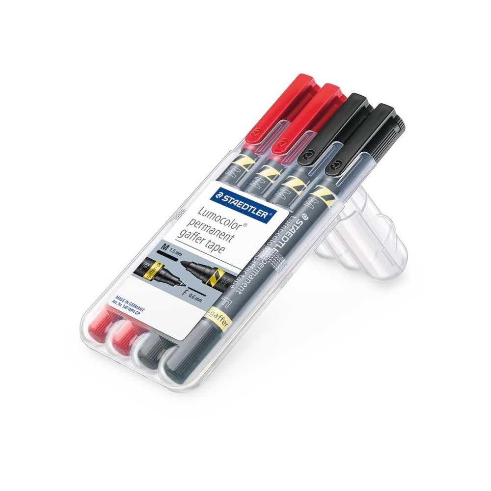 Staedtler, Pisak dwustronny Lumocolor duo, okrągła końcówka, 4 kolory, w etui S 348 WP4 GP