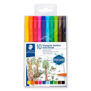 Staedtler, Pisak triplus broadliner, 0.8 mm, 10 kolorów S 338 TB10-C