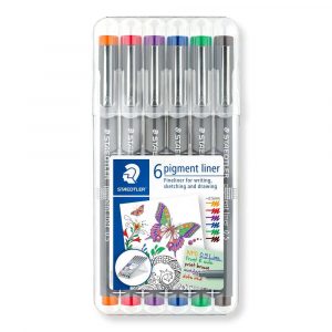 Staedtler, Pisak z atramentem pigmentowym, 0.5 mm, 6 szt., w etui S 30805-SSB6
