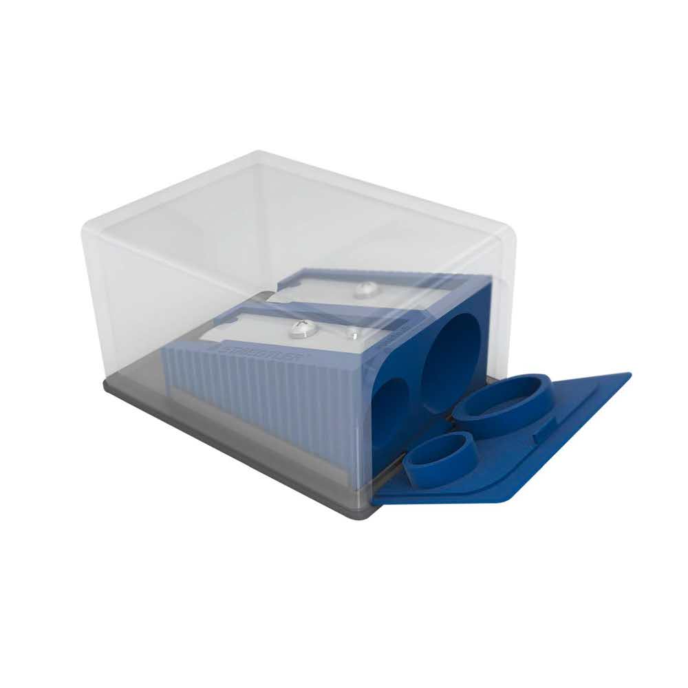 Staedtler, Temperówka z pojemnikiem, różowy neon, podwójna S 512 60F20BK - obrazek 3