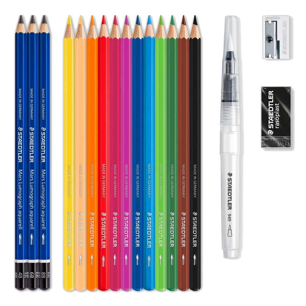Staedtler, Zestaw do malowania Design Journey Watercolour Set, 18 szt. S 61 14610C - obrazek 2