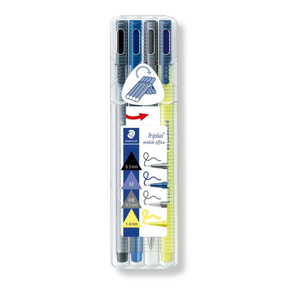Staedtler, Zestaw do pisania Triplus Mobile Office, szt. 4, w etui S 34 SB4