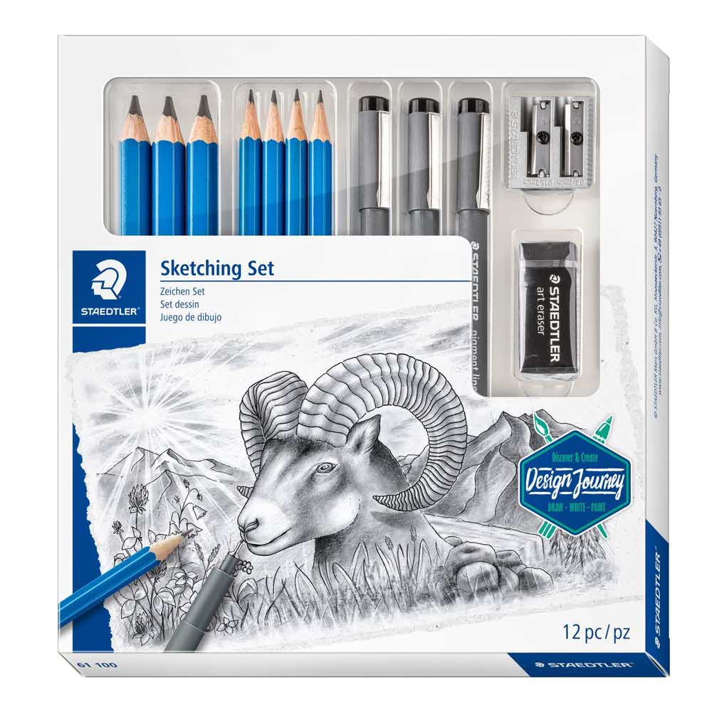 Staedtler, Zestaw do rysowania Design Journey Sketching Set, 12 szt. S 61 100