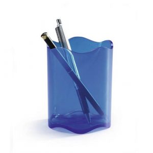 Kubek na długopisy Trend Durable niebieski przezroczysty 1701235540