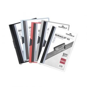 220902 DURABLE DURACLIP Original 60 skoroszyt zaciskowy A4 1-60 k. biały