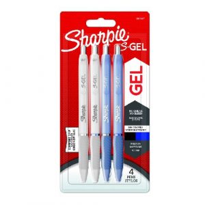 2162647 Długopisy żelowe (4 szt.) S-GEL FASHION na blistrze (wkład: 2x czarny, 2x niebieski) Sharpie