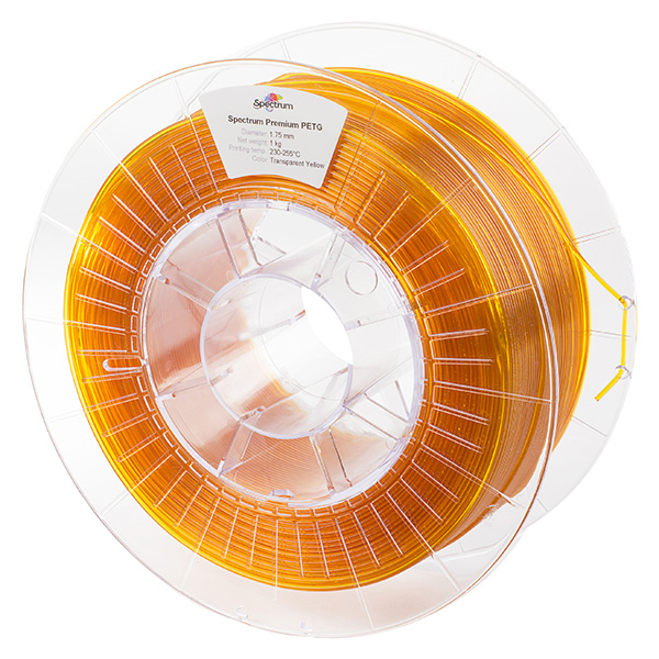 Spectrum 3D filament Premium PET G 175mm 1000g 80049 transparent yellow