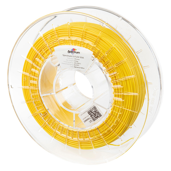 Spectrum 3D filament S Flex 90A 175mm 500g 80256 bahama yellow
