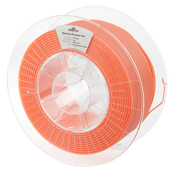 Spectrum 3D filament Premium PLA 175mm 1000g 80019 fluorescent orange