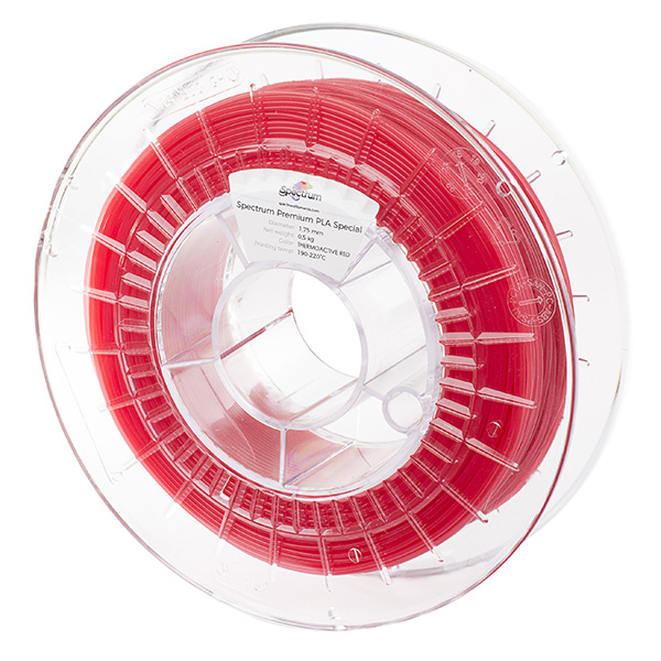 Spectrum 3D filament PLA Thermoactive 175mm 500g 80171 red