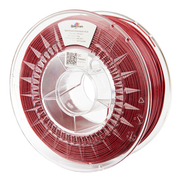 Spectrum 3D filament PLA Glitter 175mm 1000g 80274 sparkle red