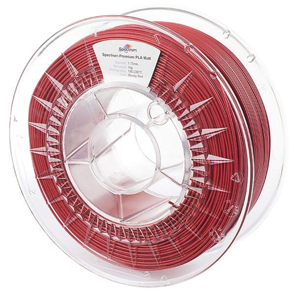Spectrum 3D filament PLA Matt 175mm 1000g 80240 bloody red