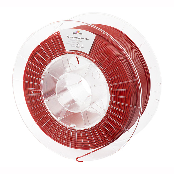 Spectrum 3D filament Premium PLA 175mm 1000g 80114 bloody red