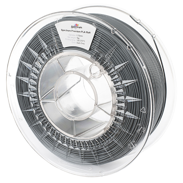 Spectrum 3D filament PLA Matt 175mm 1000g 80238 dark grey
