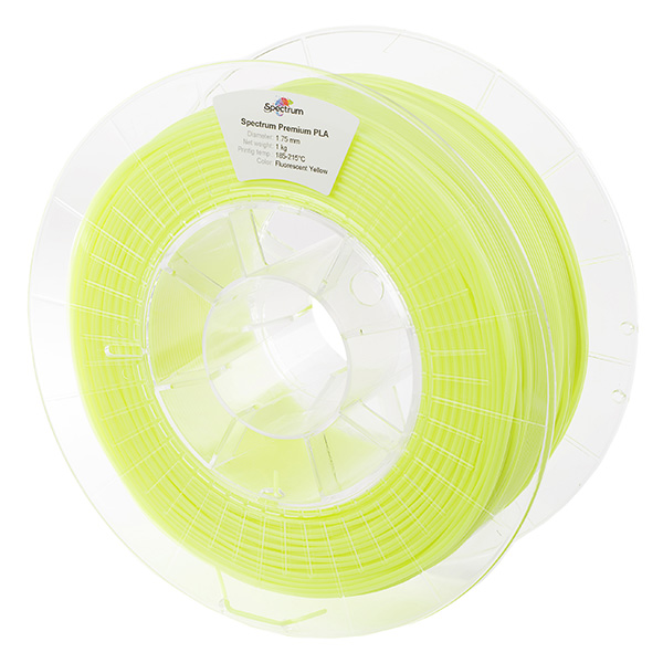 Spectrum 3D filament Premium PLA 175mm 1000g 80017 fluorescent yellow