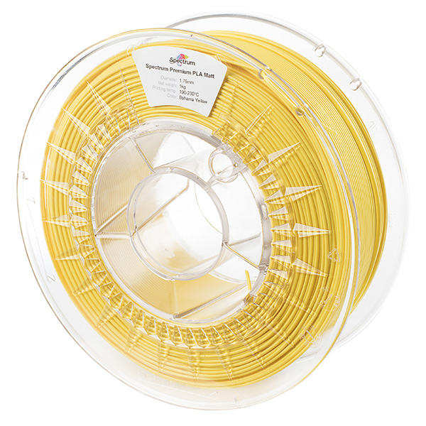 Spectrum 3D filament PLA Matt 175mm 1000g 80242 bahama yellow