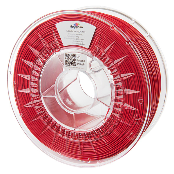 Spectrum 3D filament ASA 275 175mm 1000g 80300 bloody red