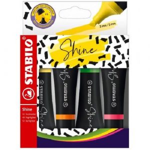 76/4 Zakreślacz Shine w etui (4 szt.) Stabilo