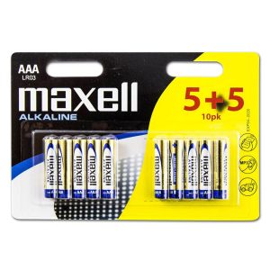 Bateria alkaliczna AAA 1.5V Maxell blistr 10 pack
