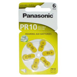 Bateria cynkowo powietrzna. do aparatow słuchowych 1.4V Panasonic blistr 6 pack