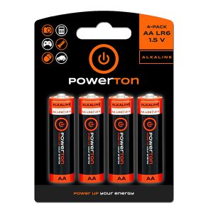 Bateria alkaliczna AA 1.5V Powerton blistr 4 pack