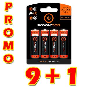 Bateria alkaliczna AA 1.5V Powerton box 10x4 pack PROMO opakowanie