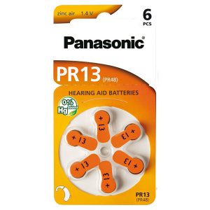 Bateria cynkowo powietrzna. do aparatow słuchowych 1.4V Panasonic blistr 6 pack