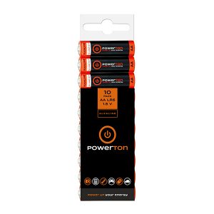 Bateria alkaliczna AA 1.5V Powerton folia z eurozawieszką 10 pack