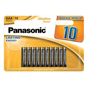 Bateria alkaliczna AAA 1.5V Panasonic blistr 10 pack Bronze Alkaline power