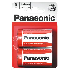 Bateria cynkowo węglowa ogniwo typ D 1.5V Panasonic blistr 2 pack