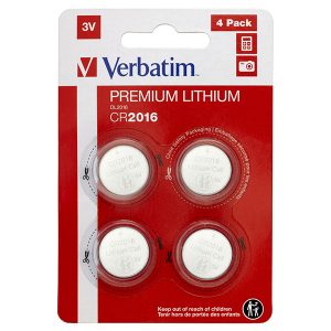 Bateria litowa CR2016 3V Verbatim blistr 4 pack 49531