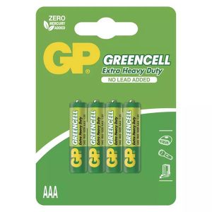 Bateria cynkowo węglowa AAA 1.5V GP blistr 4 pack Greencell