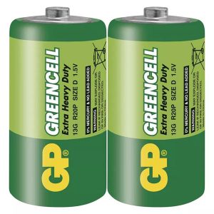 Bateria cynkowo węglowa ogniwo typ D 1.5V GP folia 2 pack Greencell