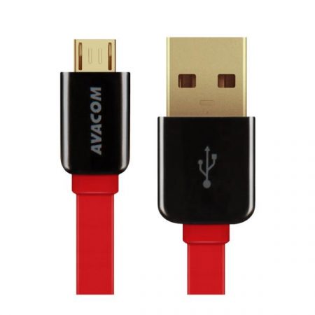 USB kabel 2.0 USB A samec 0.4m czerwony Avacom