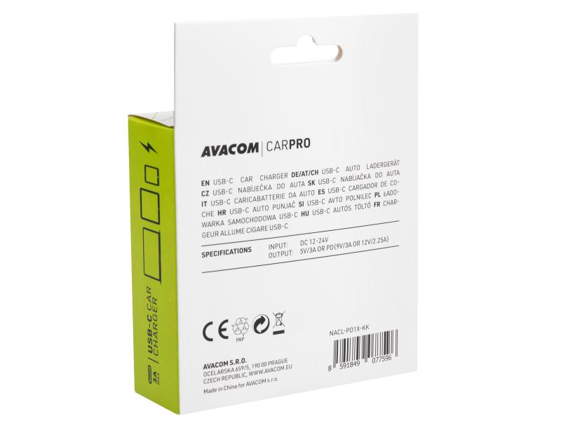 Avacom ładowarka samochodowa CarPRO z Power Delivery 12V wyjście USB C 5V 3A lub 9V 3A lub 12V 25A - obrazek 6