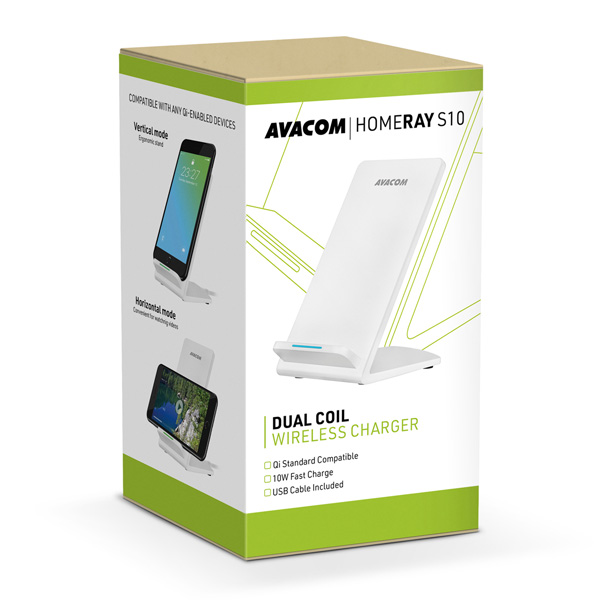 Avacom ładowarka indukcyjna HomeRay S10 biała ładowanie telefonow komorkowych - obrazek 3