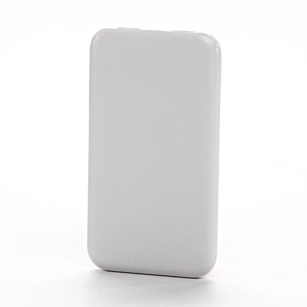 Powerbank Li ion 5V 5000mAh do ładowania telefonow i innych urządzeń 2 złącza biała