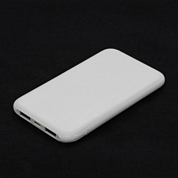 Powerbank Li ion 5V 5000mAh do ładowania telefonow i innych urządzeń 2 złącza biała - obrazek 6
