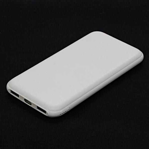 Powerbank Li ion 5V 10000mAh do ładowania telefonow i innych urządzeń 2 złącza biała - obrazek 7