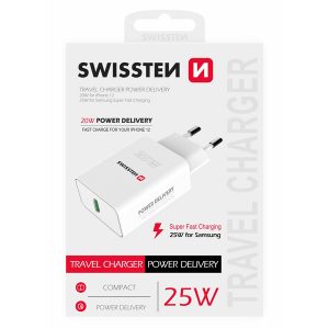 Zasilacz  sieciowy adapter SWISSTEN 25W 1 port USB C PPS