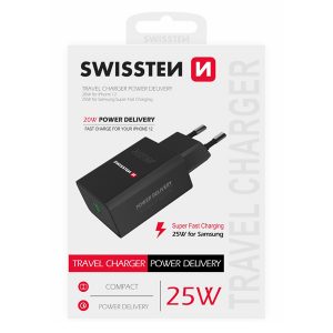 Zasilacz  sieciowy adapter SWISSTEN 25W 1 port USB C PPS