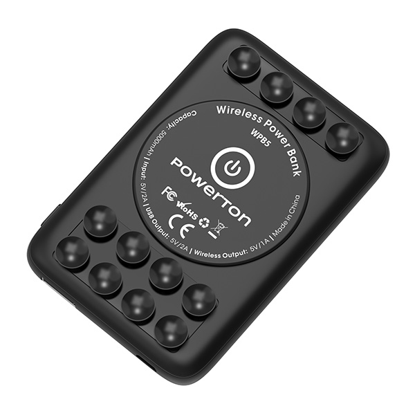 Powerton Powerbank z ładowaniem bezprzewodowym Li Pol 5V 5000mAh do ładowania telefonow i innych urządzeń WBP5 5000mAh prz - obrazek 3