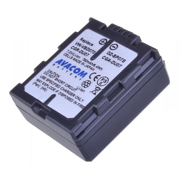 Avacom baterie dla Panasonic CGA DU07 Hitachi DZ BP07S Li Ion 7.2V 750mAh 5.4Wh - obrazek 3